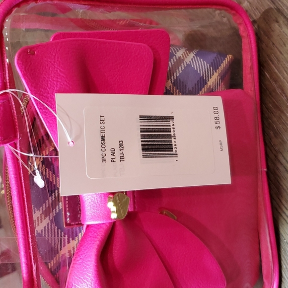 Betsey Johnson 3 Piece Cosmetic Bags Set - Picture 4 of 10